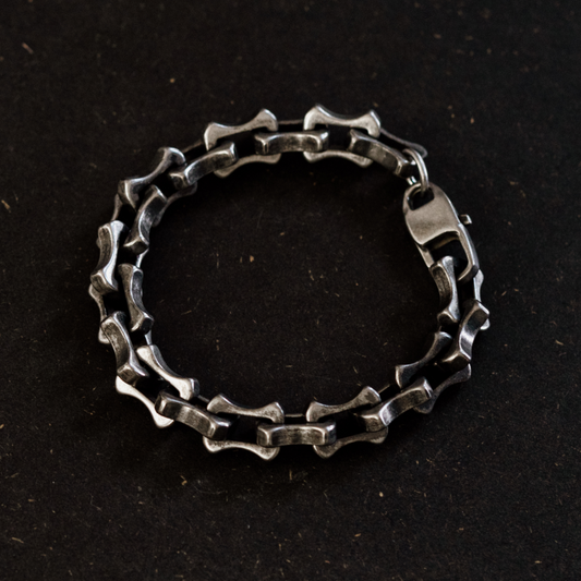 Chunky Oxidised Stainless Steel Bracelet – Gothic Chain Link Bracelet in 2 Styles